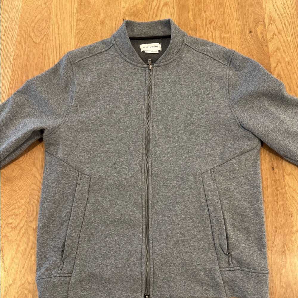 Ministry of Supply - Men's Gray Bomber Jacket